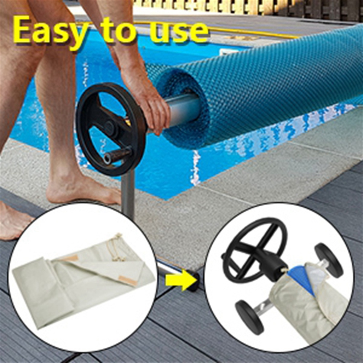 ABQR Swimming Pool Solar Reel  - Reel Cover review and price