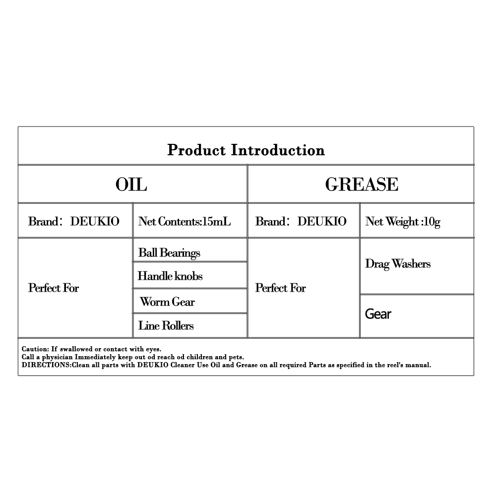 DEUKIO 2PCS/Set Fish Reel Oil  - Reel Lubricant review and price