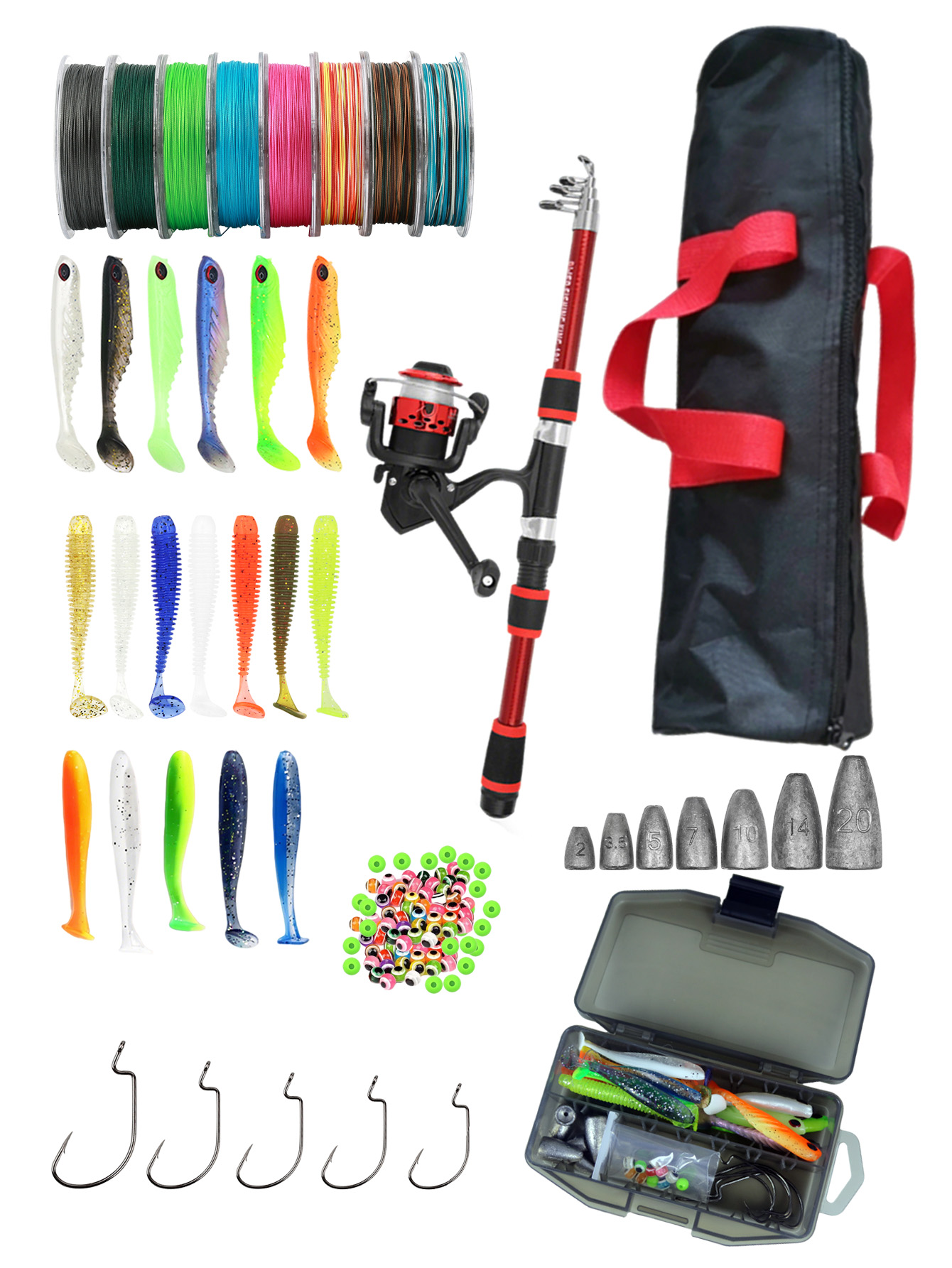 Fishing Rod Reel Combos Collap - Reel Bag review and price