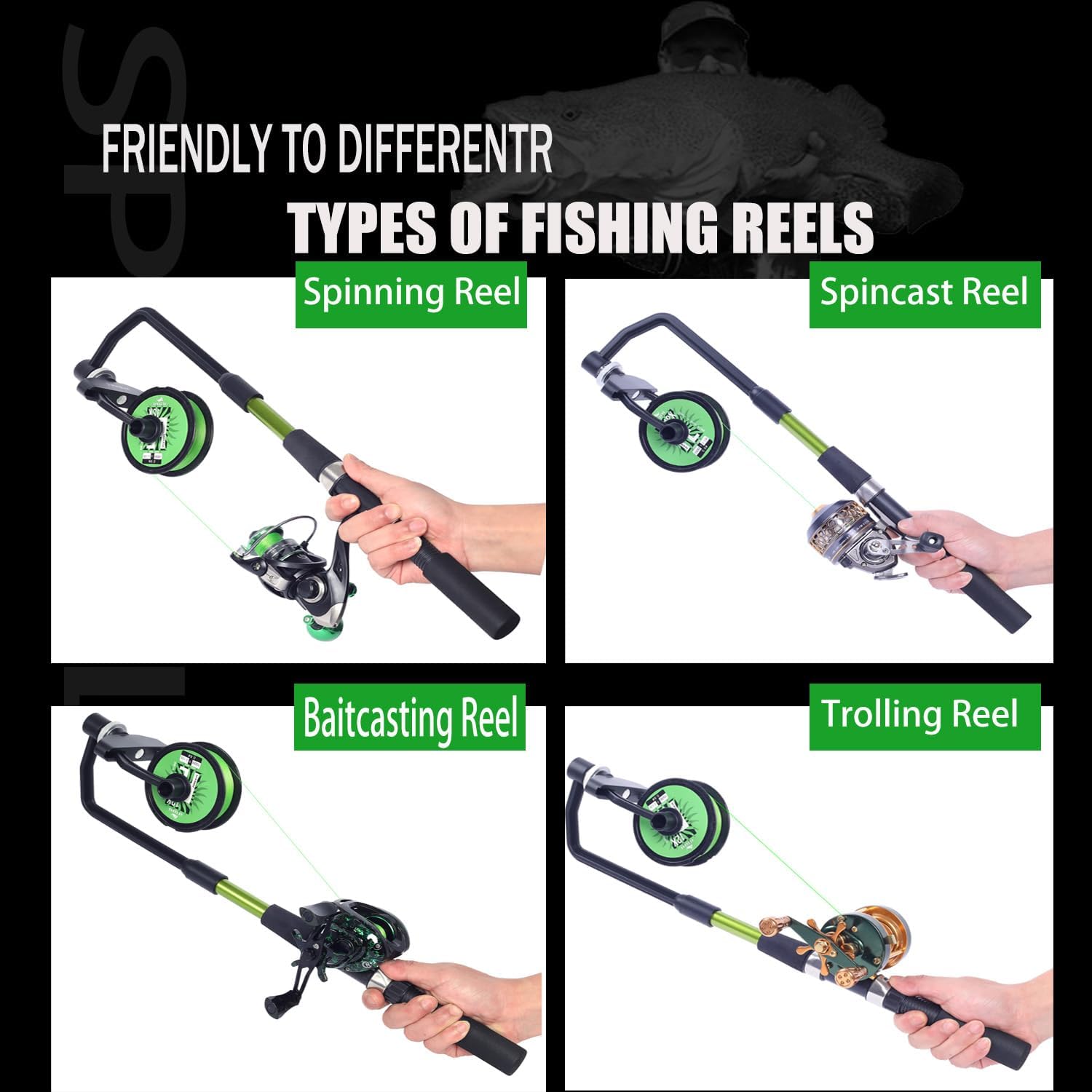 Fishing Line Spooler, Adjustab - Trolling Reel review and price