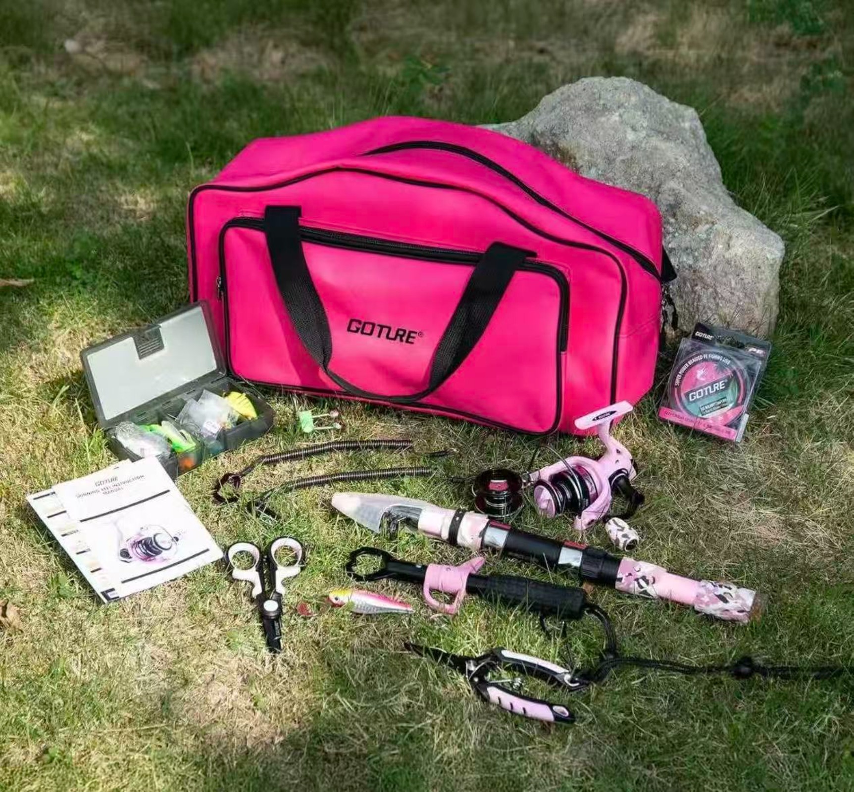 Goture Pink Fishing Rod and Re - Reel Bag review and price